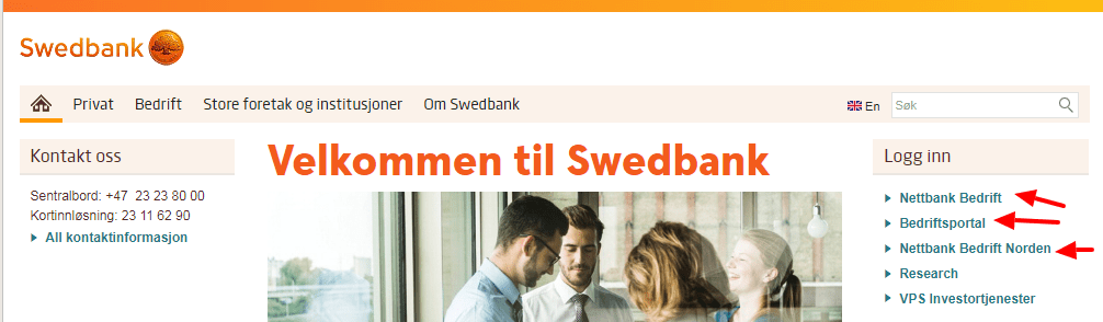 Swedbank i Norge logg inn 1